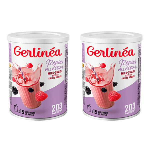 Milk-shake Repas Minceur - Saveur Fruits Rouges- 30 repas - Lot de 2