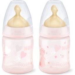 Nuk™ biberón First Choice rosa tetina tetina látex orificio M talla 1 150ml 1ud 1ud