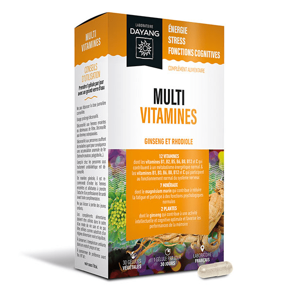 Complexe Multivitamines Ginseng Rhodiole 30 gélules