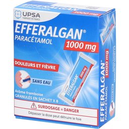 Efferalgan 1000mg, granulés en sachet (fruits rouges)