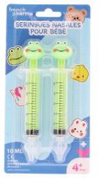 Seringues Nasales Modèle Grenouilles pour Bébés 2 x 10 ml - Blister 2 seringues nasales de 10 ml