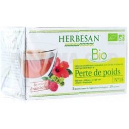 Infusion Maté Framboise Perte de Poids Bio 20 sachets
