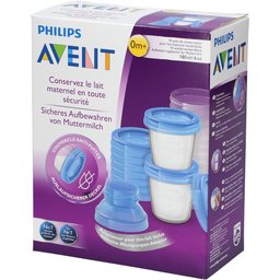 Avent 10 pots de conservation pour le lait maternel