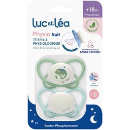 LUC ET LEA Duo de sucettes nuit physiologiques – Caméléon