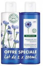 Bleuet Démaquillant Yeux au Bleuet Bio - Yeux Sensibles - Offre Spéciale Duo 2 x 200 ml - Lot 2 x 200 ml
