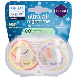 Ultra Air Sucette +0m Air Night papillon/chenille