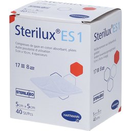 Stérilux® ES 1 Compresses de gaze hydrophile 8 Plis 5 cm x 5 cm