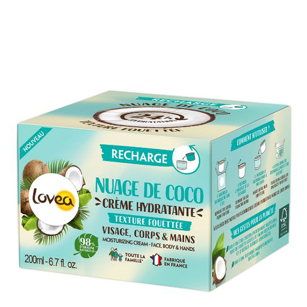 Recharge Crème Hydratante - Multi-usages - Vegan - 200 ml