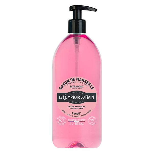 Savon de Marseille Rose Extra Doux 1L
