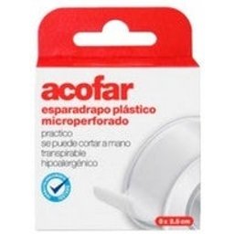 Bande adhésive microperforée en plastique blanc 5x2,5cm