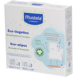 Mustela® Lingettes nettoyantes en coton bio