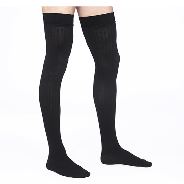 Styl'Coton Fine Homme Bas Auto-Fixants Basfix Classe 2 Moyen Taille 3 Noir