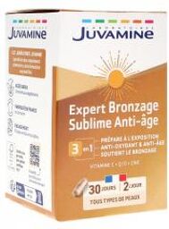 Expert Bronzage Sublime Anti-Âge 3-en-1 Prépare à l'Exposition Anti-Oxydant et Anti-Âge Soutient le Bronzage 60 Gélules - Pot 60 gélules