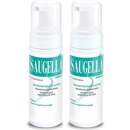 Saugella - Mousse Antiseptique - Soin lavant pour rétablir l’équilibre de la zone intime - à base d'extrait de thym - Apaise les irritations et les démangeaisons intimes - Flacon pompe 150 ml