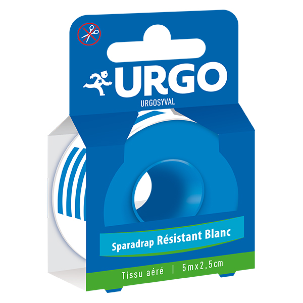 UrgoSyval Sparadrap Tissus Résistant Blanc 5m x 2,5cm