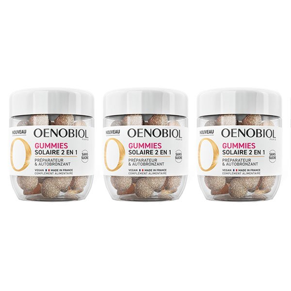 Solaire 2 en 1 Lot de 3 x 60 gummies