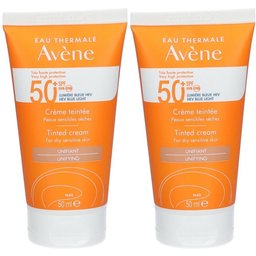 Solaire - Crème Teintée Spf50+ UVB UVA Lumière Bleue HEV Avec Parfum