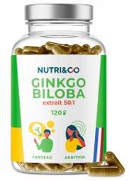 Ginkgo Biloba Cerveau et Audition 120 Gélules - Pot 120 gélules