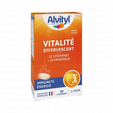 Vitalité - Effervescent goût Orange sans sucres x30 comprimés