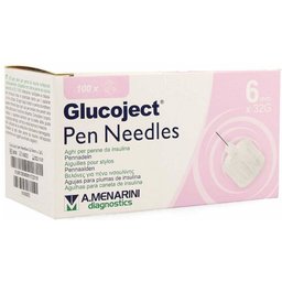Glucoject® Aiguilles pour stylos 6 mm x 32G