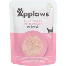 Nourriture humide pour chats au thon et à la crevette