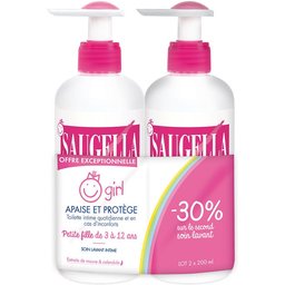 - Girl - Soin lavant intime féminin - à base d’extraits de Malva sylvestris et de Calendula officinalis - à partir de 3 ans - Flacons Lot 2x200 ml