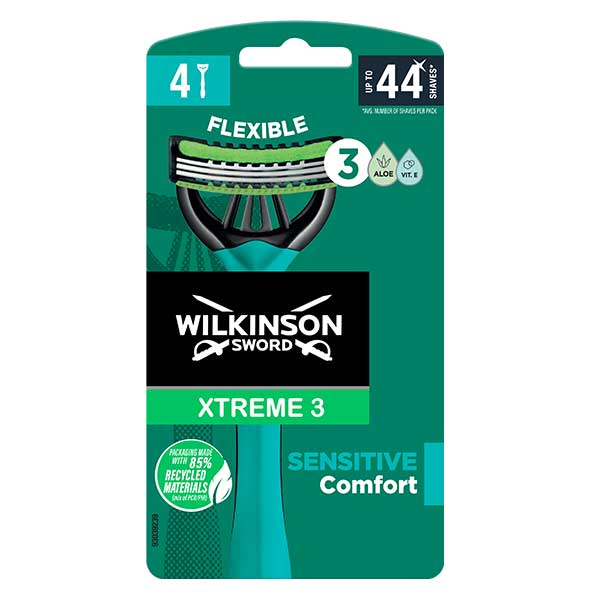 Rasoirs Jetables Xtreme 3 Pure Sensitive x 4