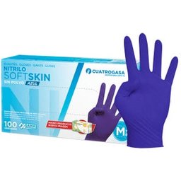 Gants Nitrile Bleu TM 7-8 100uts