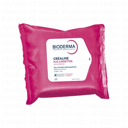 Créaline - H2O lingettes dermatologiques 25 lingettes