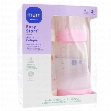 Easy Start Anti-Colique biberon débit 2 260ml lot de 2 rose et sable