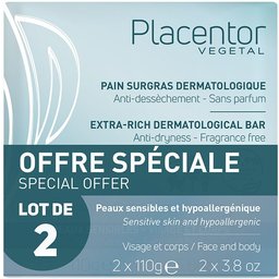 Placentor Vegetal Pain Surgras Dermatologique Lot de 2