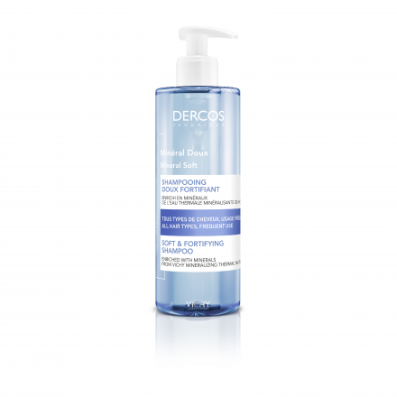 Dercos minéral doux shampooing doux fortifiant flacon 400ml