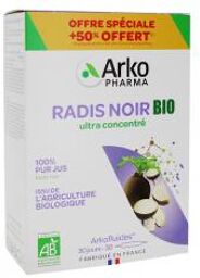 Arkofluides Bio Radis Noir Bio 20 Ampoules + 50% Offert - Boîte 30 ampoules de 10 ml
