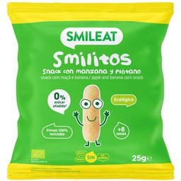 Smilitos de Manzana y Plátano Bio 25g