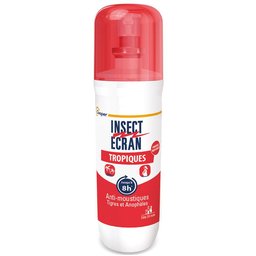 Insect Ecran - Anti-moustiques Tropiques - Spray répulsif peau - protection contre les piqûres de moustiques - Paludisme - Tropiques - 75 ml