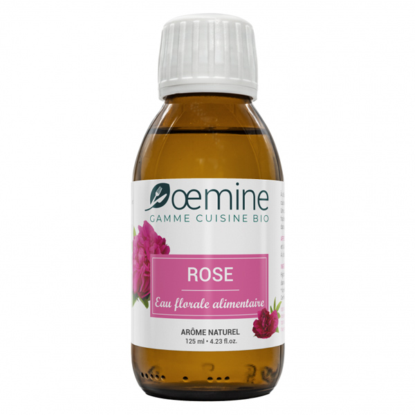 Eau Florale Alimentaire Rose Bio 125ml