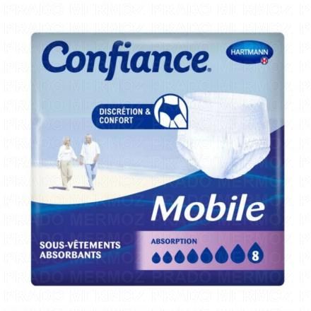 CONFIANCE Mobile - Sous-vêtements absorbants 8 gouttes taille l x14 unités