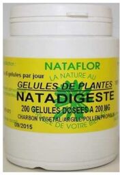 NATADIGESTE 200 gélules dosées à 400 mg.