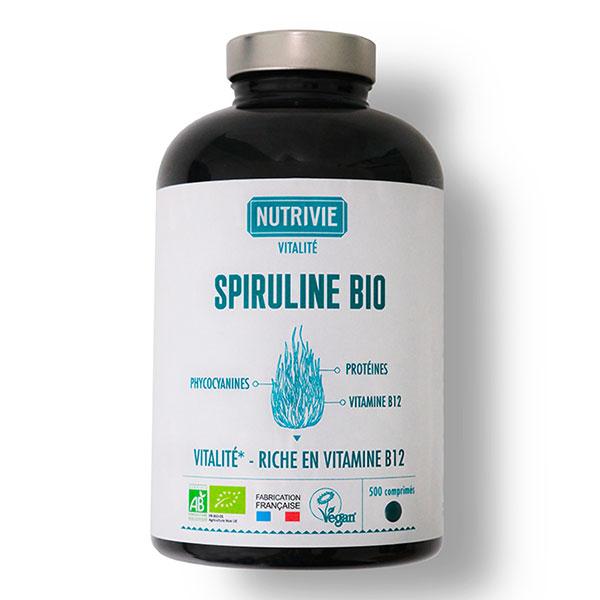 Spiruline Bio Fort Dosage Vitalité 500 comprimés