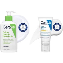 Set Crème Lavante Hydratante visage et corps pour les peaux sèches à très sèches + Crème Hydratante Visage SPF 30 pour les peaux normales à sèches
