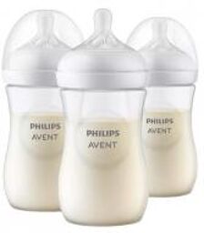 Biberons à Réponse Naturelle - 260 ml - 1M+ - Lot de 3 - Boîte 3 biberons de 260 ml