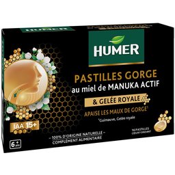 Pastilles Gorge Miel Manuka Actif & Gelée Royale