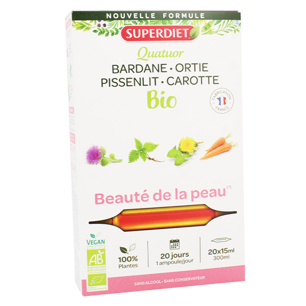 Quatuor Beauté de la Peau Bio 20 ampoules