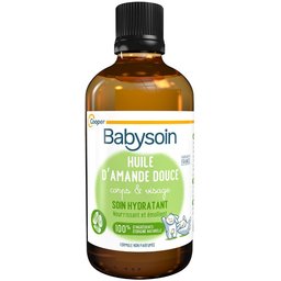 Babysoin - Huile d'amande douce - Soin hydratant - Corps et visage - Sans parfum - Fabriqué en France - 100 ml