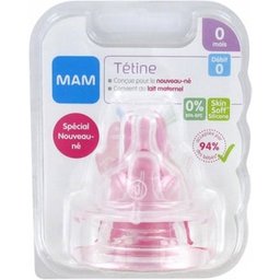 Tétine Débit 0 Extra Lent Silicone 2 Unités