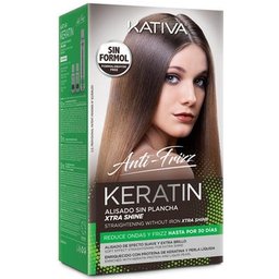 Keratin Anti-Frizz Straightening Sans Fer à Lisser Extra Brillant 30 Jours