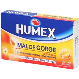 Humex Mal de Gorge Pastilles Miel Citron