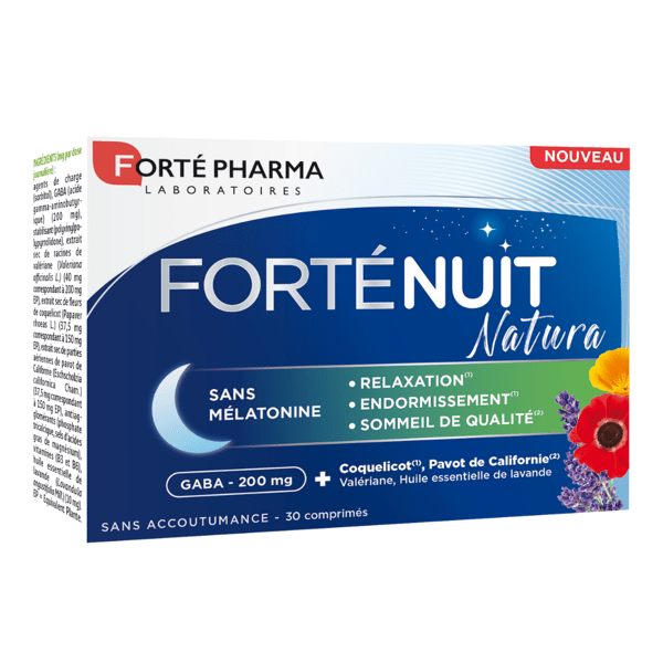 Forte Pharma FortéNuit Natura GABA Plantes Huile essentielle - 30 comprimés