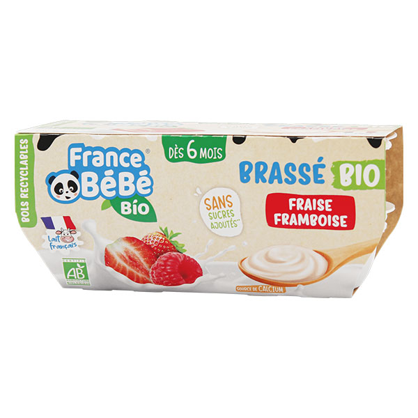 Brassés Yaourt Fraise Framboise Bio 4 x 100g