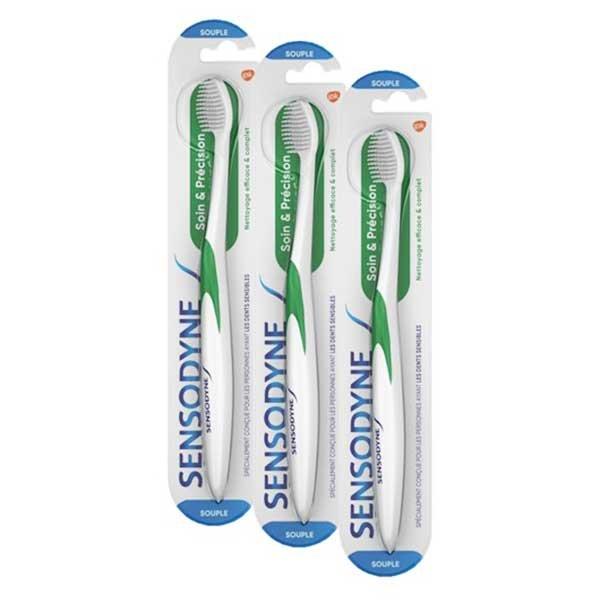 Pack de 3 Brosse à dent à dents Précision Souple